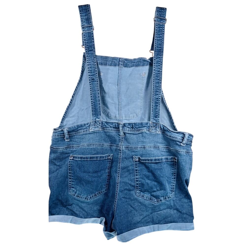 WallFlower Denim Shortalls Women's Size 2X Blue Jean Overalls Adjustable Straps - Picture 5 of 8